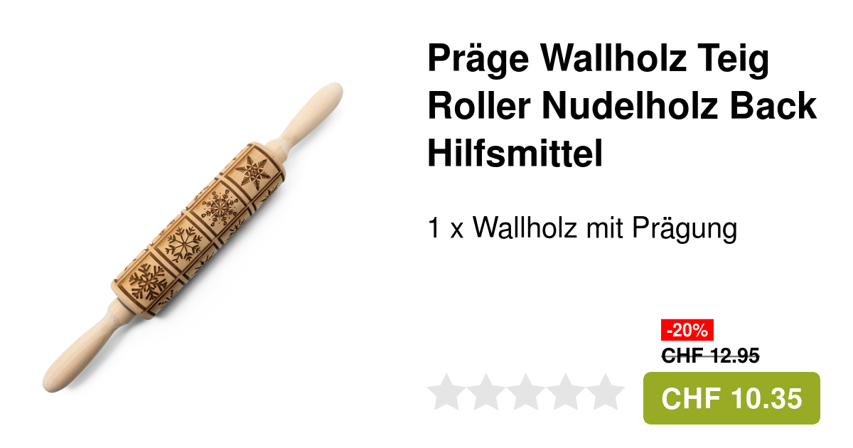 Algis Crafts Präge-Nudelholz Aus Buchenholz - Musterroller Für Kekse & Töpferarbeiten