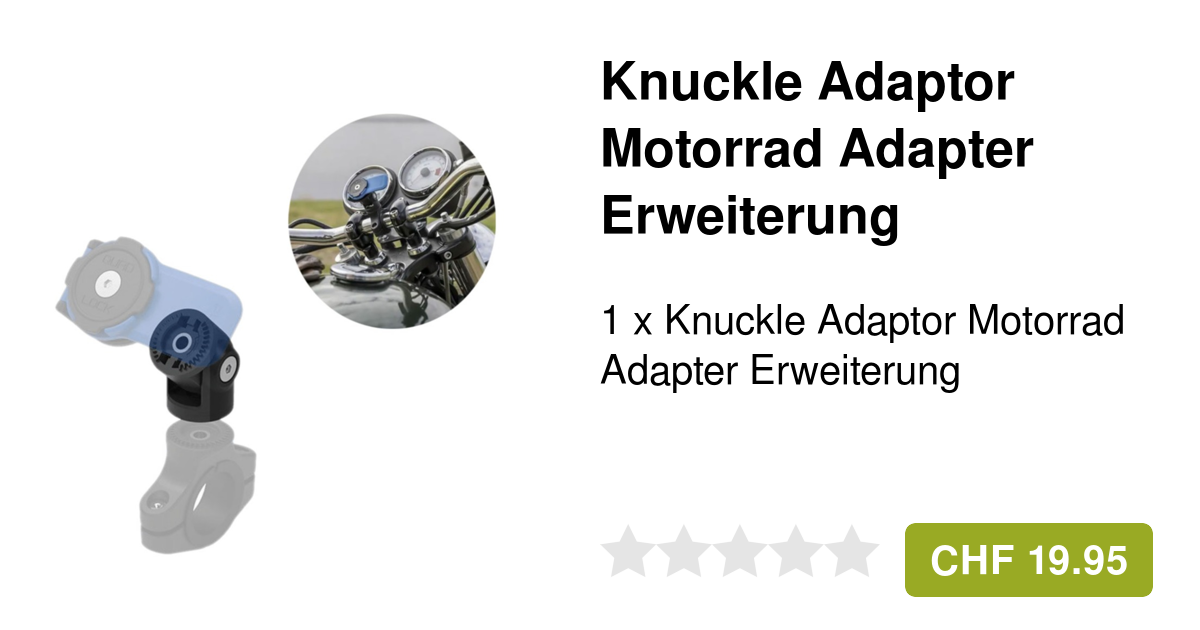 Quad Lock Knuckle Adaptor Motorrad Adapter Erweiterung