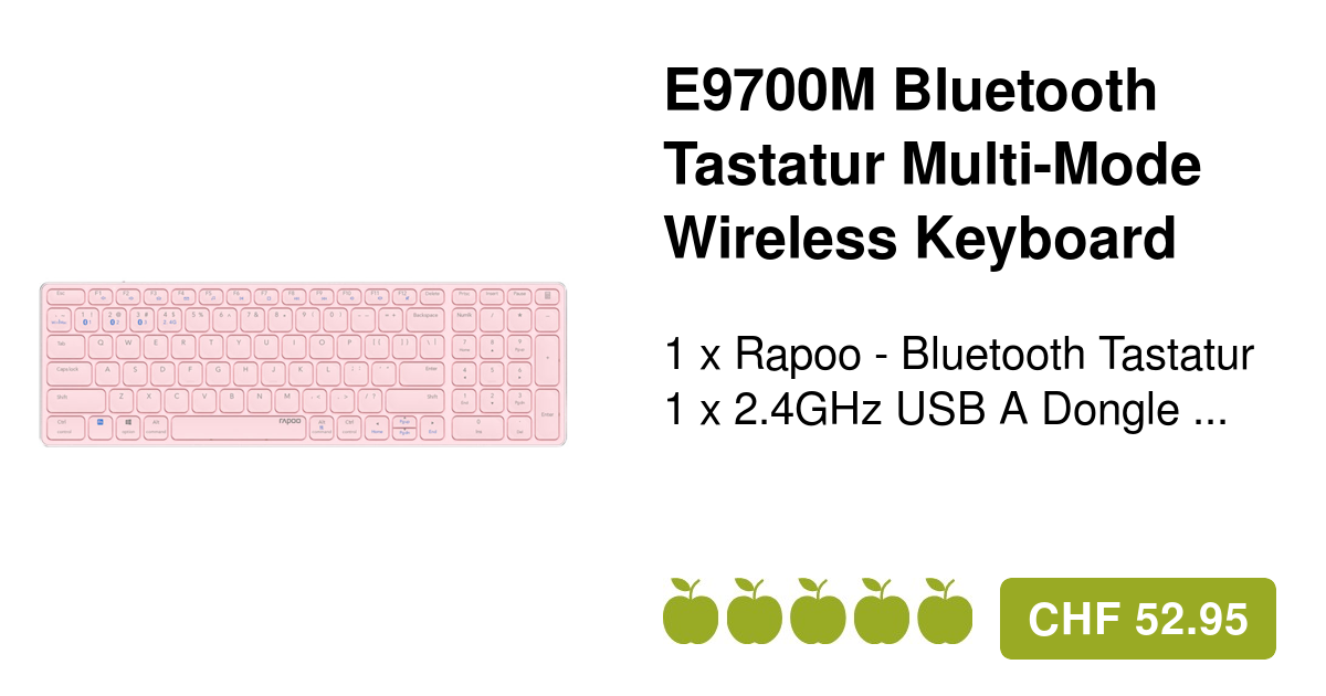 Rapoo E9700M Ultraslim (Rose) - CH - 12134 
