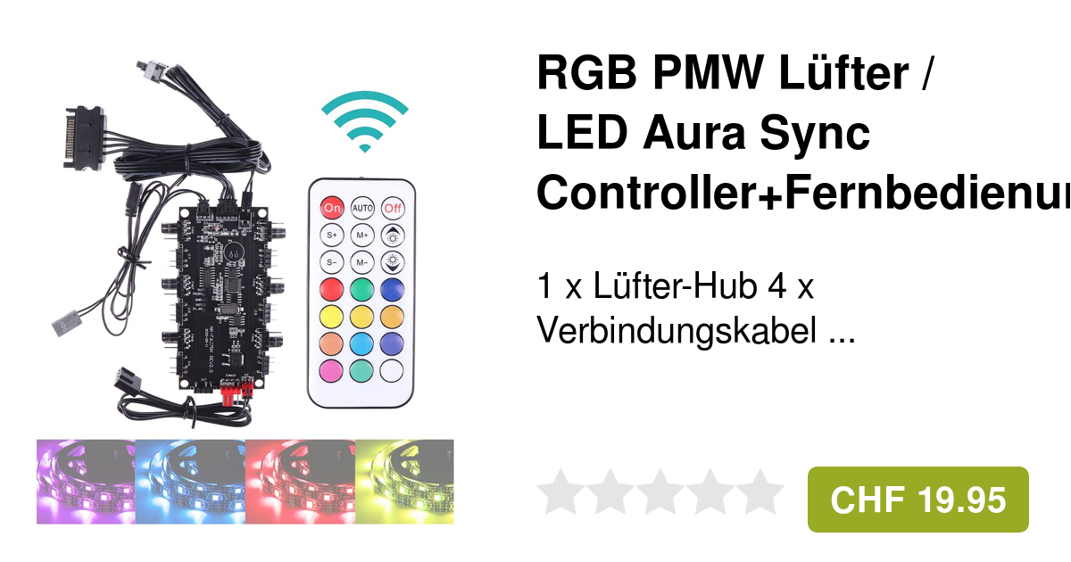 RGB PMW Lüfter / LED Aura Sync Steuerungs Controller