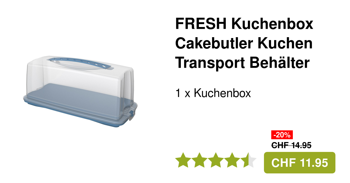Rotho FRESH Kuchenbox Cakebutler Horizon Blue