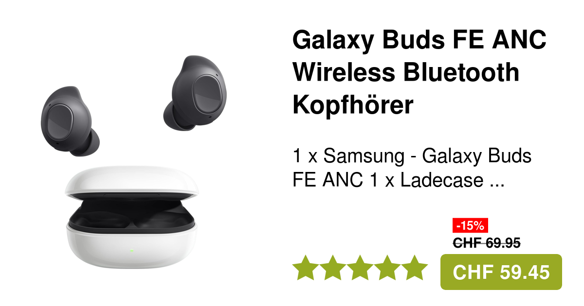 Samsung Galaxy Buds FE ANC Bluetooth Kopfhörer Black