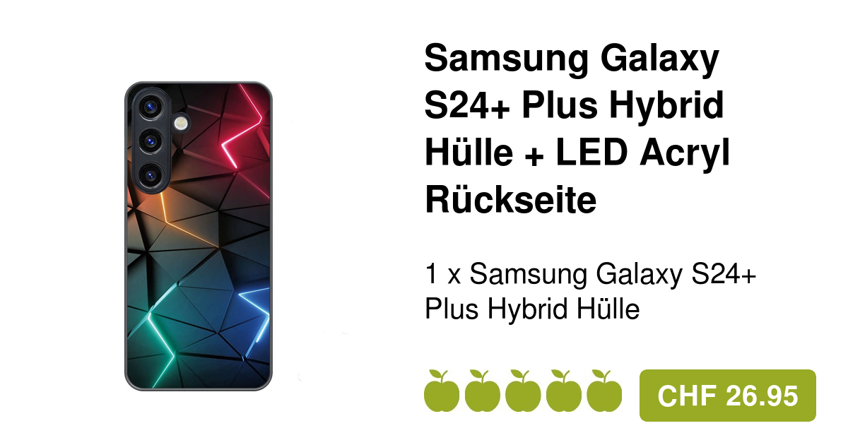 Galaxy S24 Ultra Hybrid Hülle Acryl Rückseite Schwarz