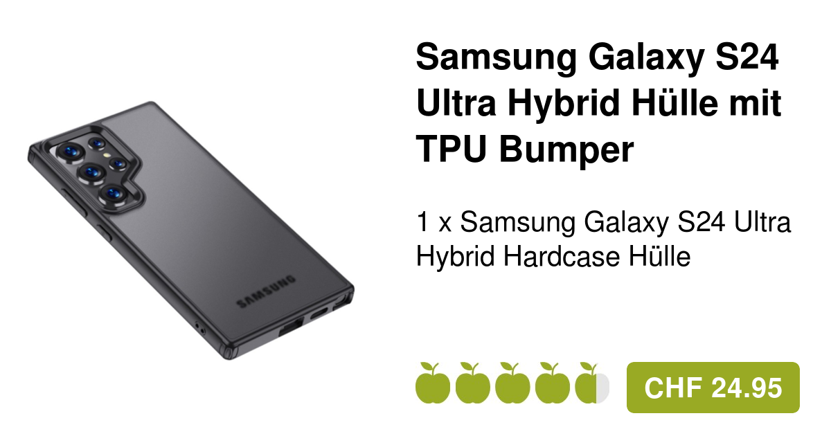 Samsung Galaxy S24 Hardcase Hülle mit TPU Bumper
