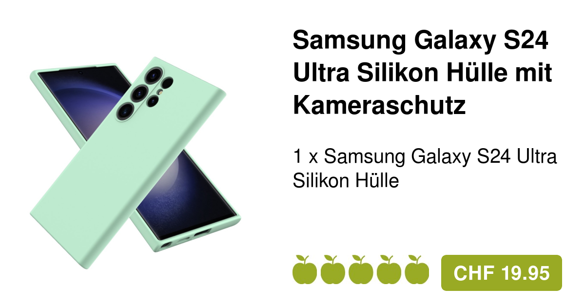 Samsung Galaxy S24 Ultra Silikon Case Hülle Türkis