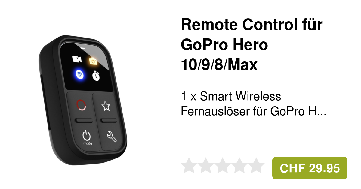 Déclencheur à distance avec écran pour GoPro Hero 10/9/8/Max