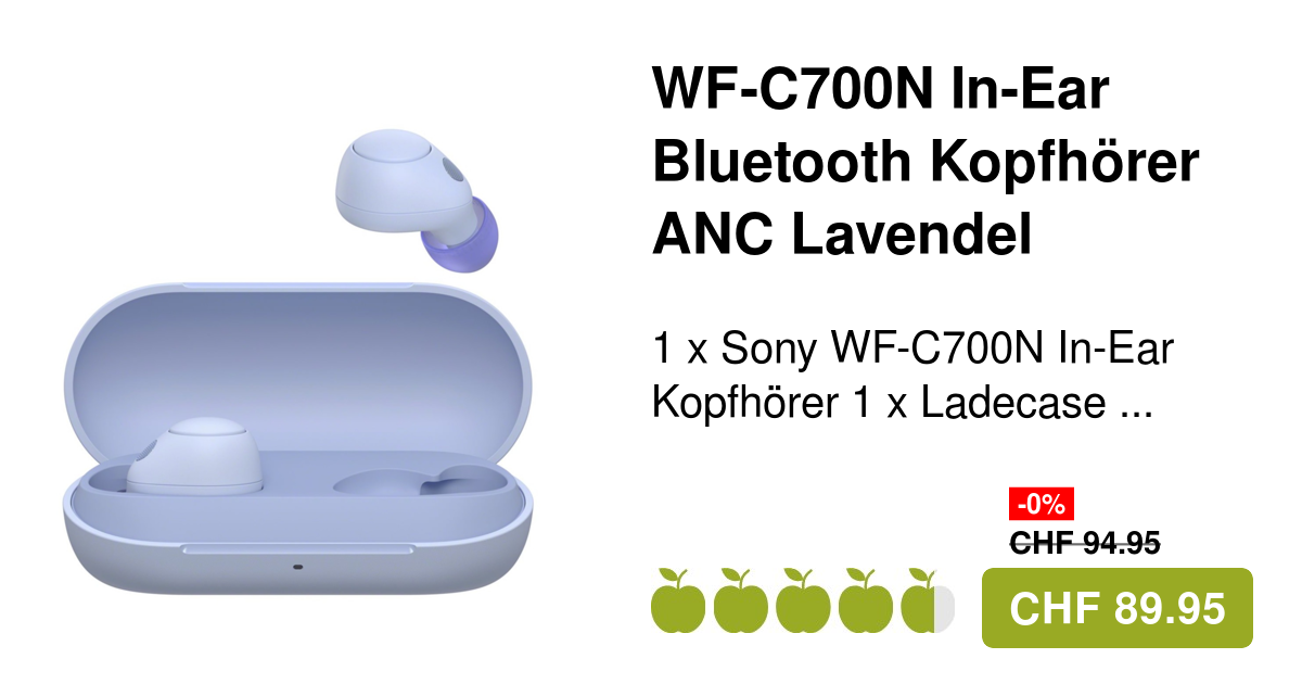 Sony WF-C700N In-Ear Bluetooth Kopfhörer Lavendel