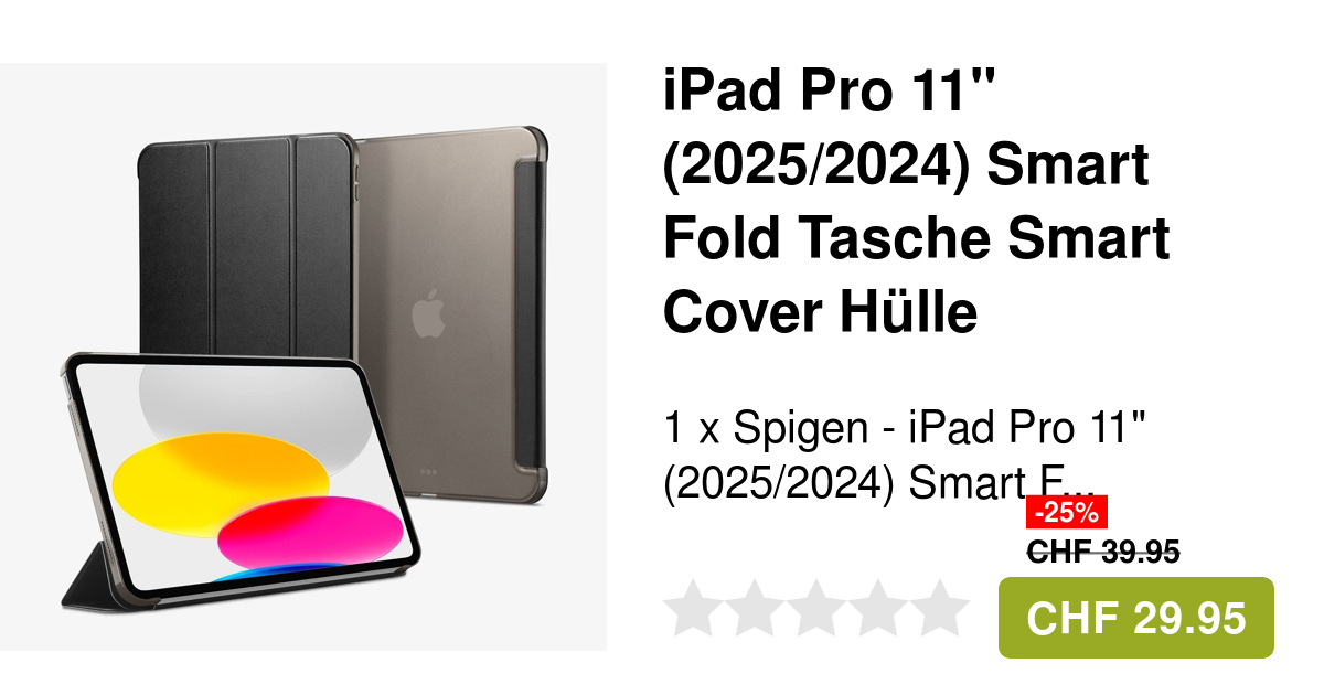 Spigen iPad Pro 11" (2024) Smart Fold Sac noir