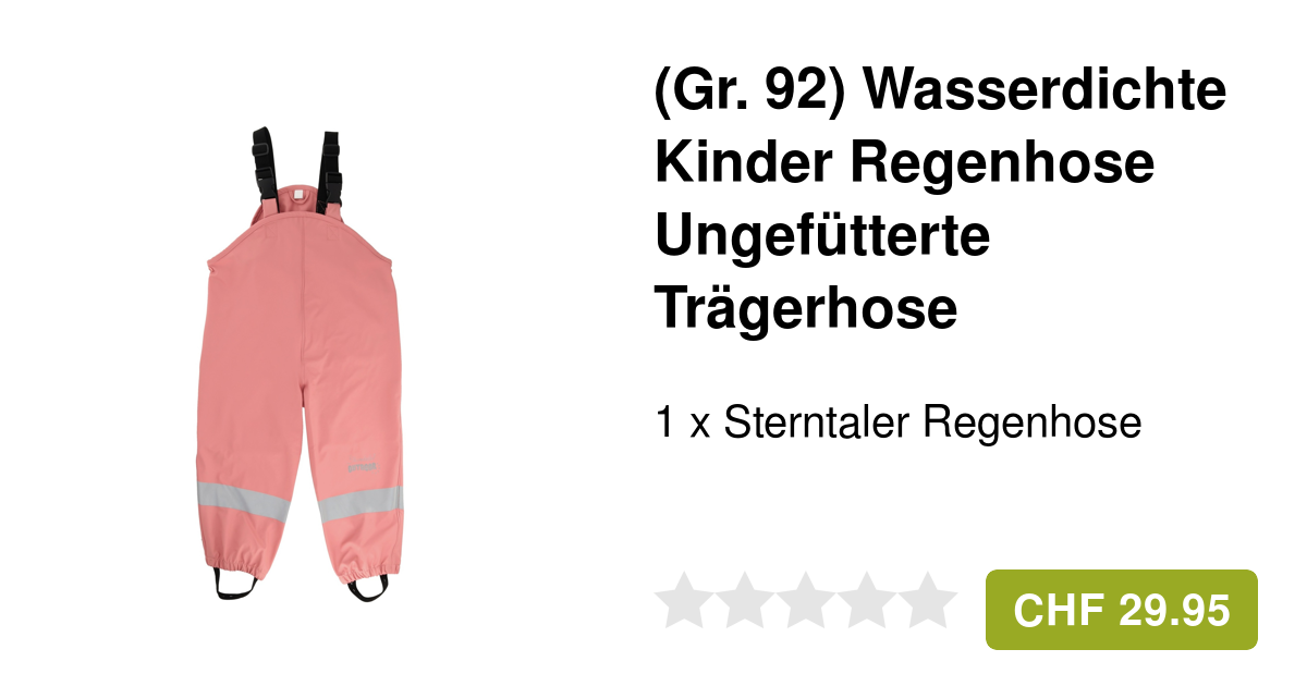 Salopette Impermeabile Sterntaler Per Bambini - Con Bretelle Regolabili, Unisex - Foto 9