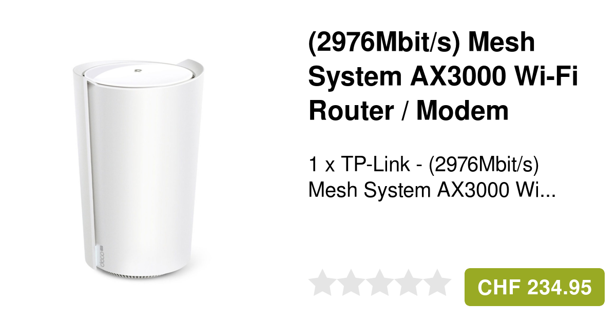 TP-Link WiFi Mesh AX3000 - Einzelnes Gehäuse Für Mesh-Netzwerk