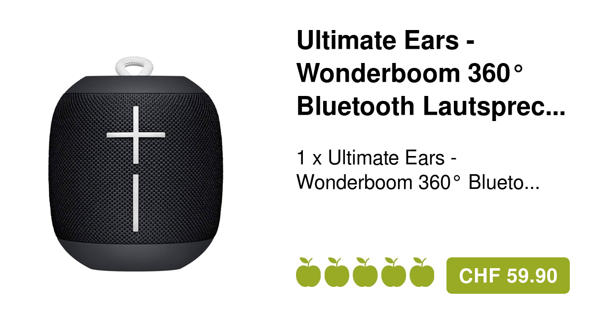 Schwarz Ultimate Bluetooth Lautpsrecher Wonderboom Ears