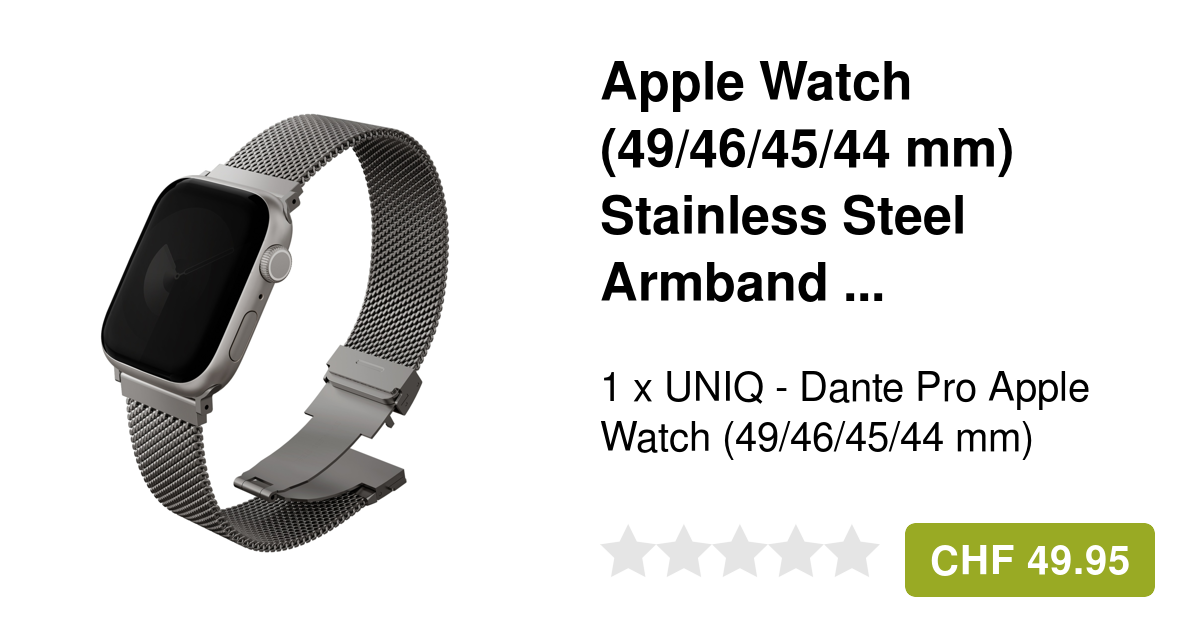 UNIQ Dante Pro Apple Watch Edelstahl Armband Silber
