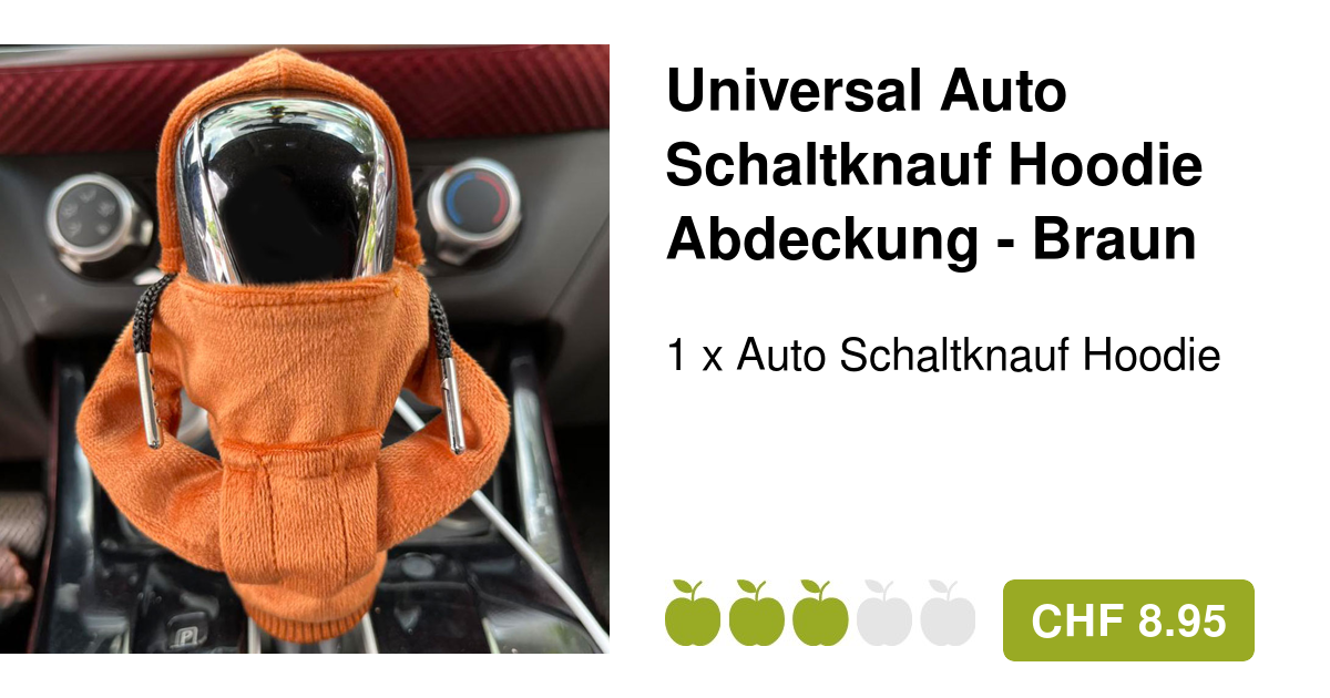 Universal Auto Schaltknauf Hoodie Abdeckung Braun