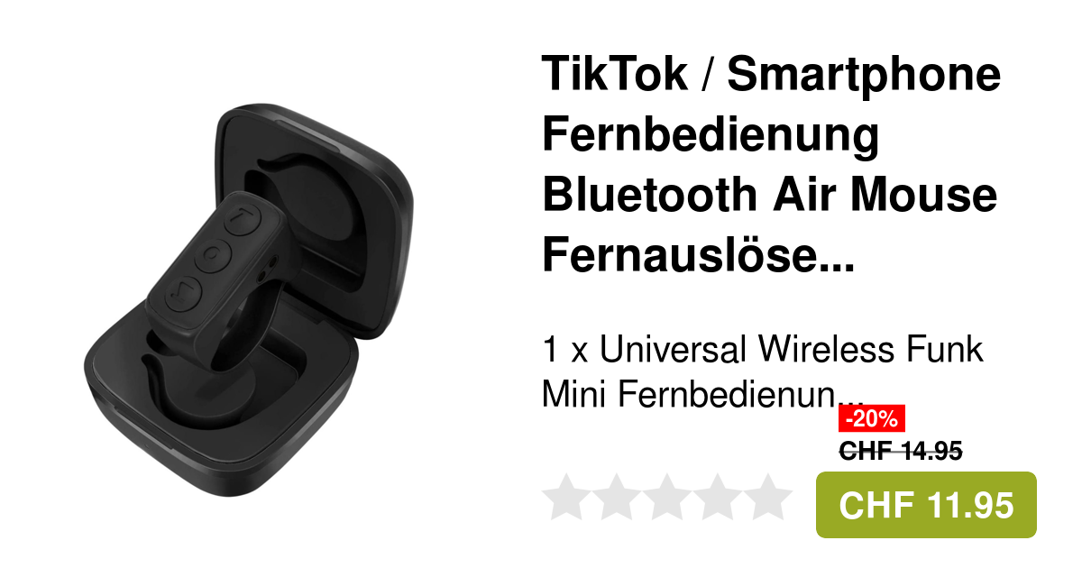 TikTok Bluetooth Fernbedienung - Seitenwender & Selfie-Auslöser Für IOS/Android