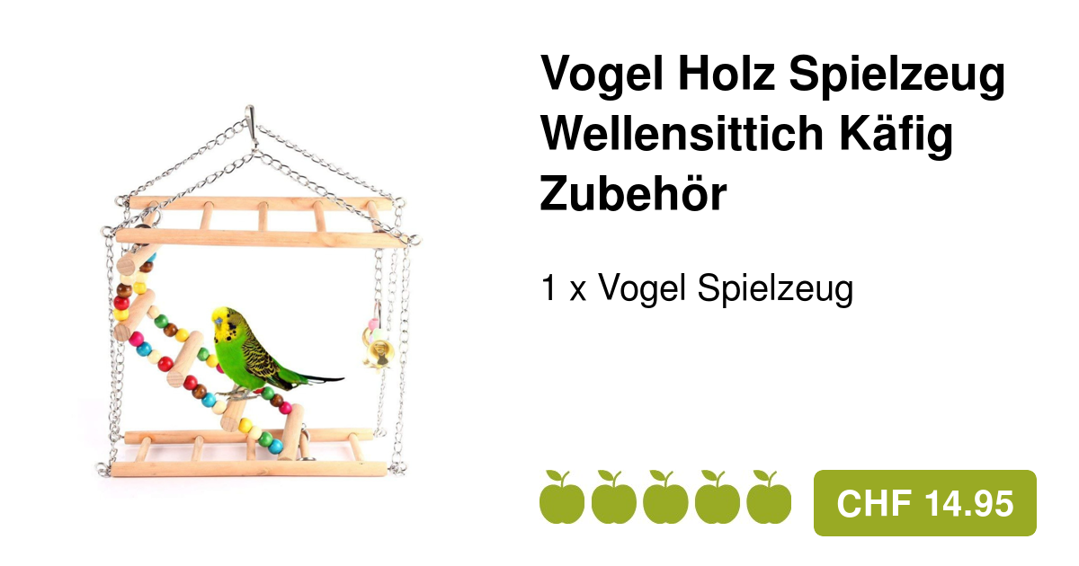 Piratenschiff Spielzeug Für Wellensittiche - Holz Schaukel Mit Bewegungsförderung