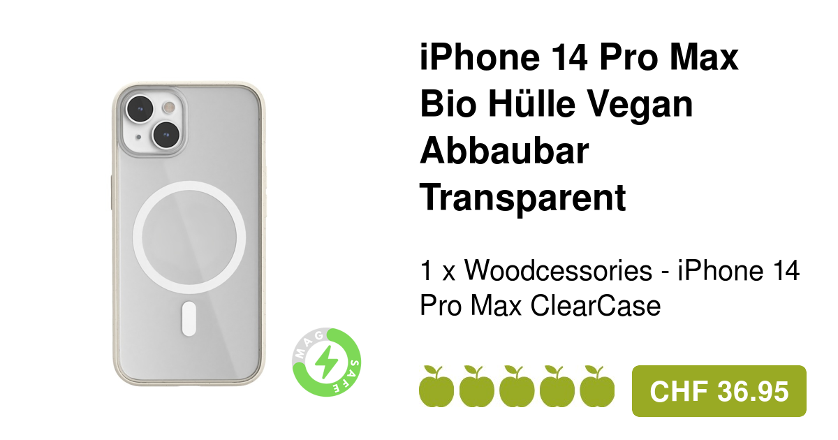 Woodcessories - Magnetische Handyhülle kompatibel mit iPhone 14