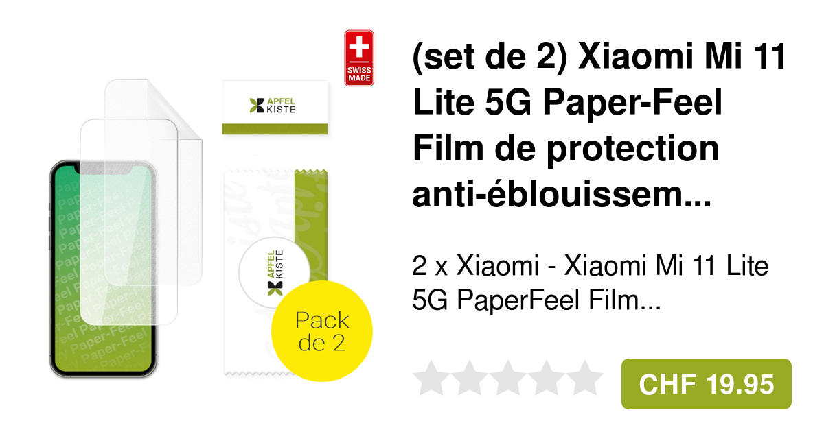 Xiaomi Xiaomi Mi 11 Lite 5G feuille de papier-feutre