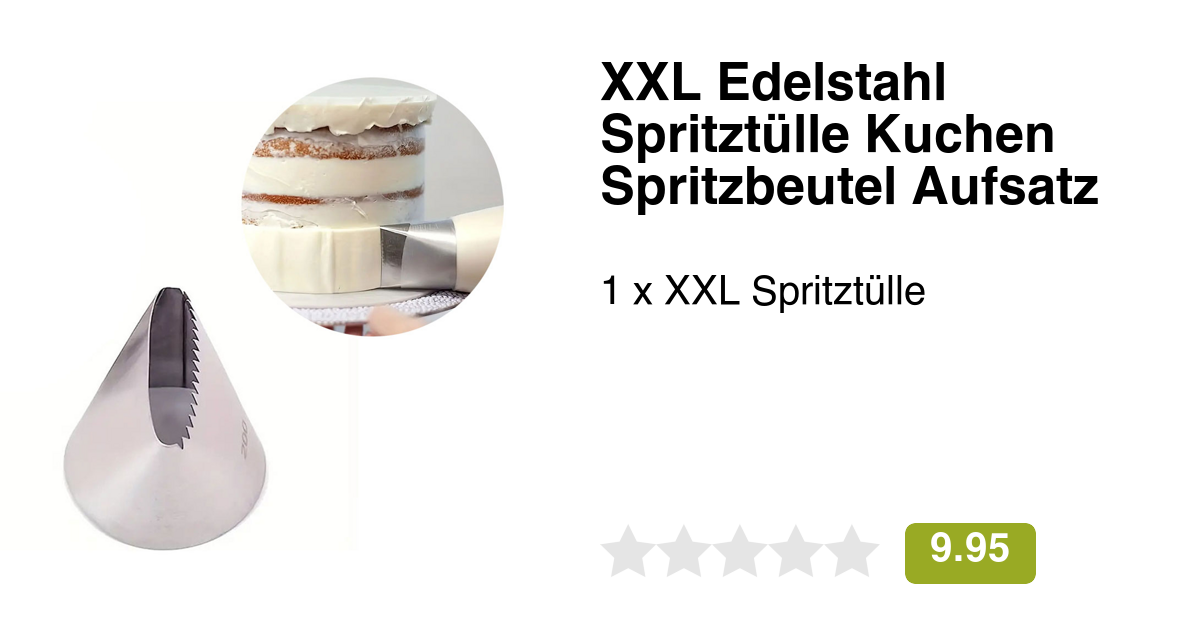 11 Extra Große Spritztüllen Aus Edelstahl – Backwerkzeug-Set Für Kuchen, Cupcakes Und Deko