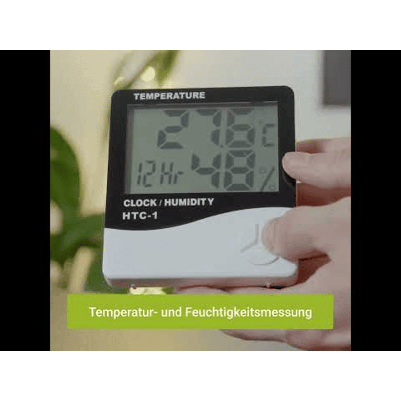 Digitales Innen- und Aussen-Thermometer mit Uhrzeit und LCD-Display - Ihr  Elektronik-Versand in der Schweiz