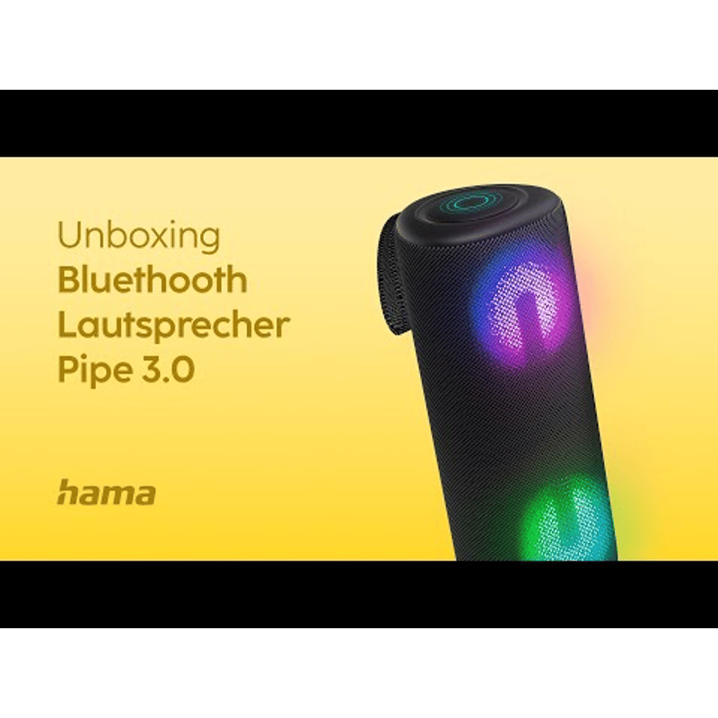 Hama - Pipe 3.0 Bluetooth LED Lautsprecher Schwarz