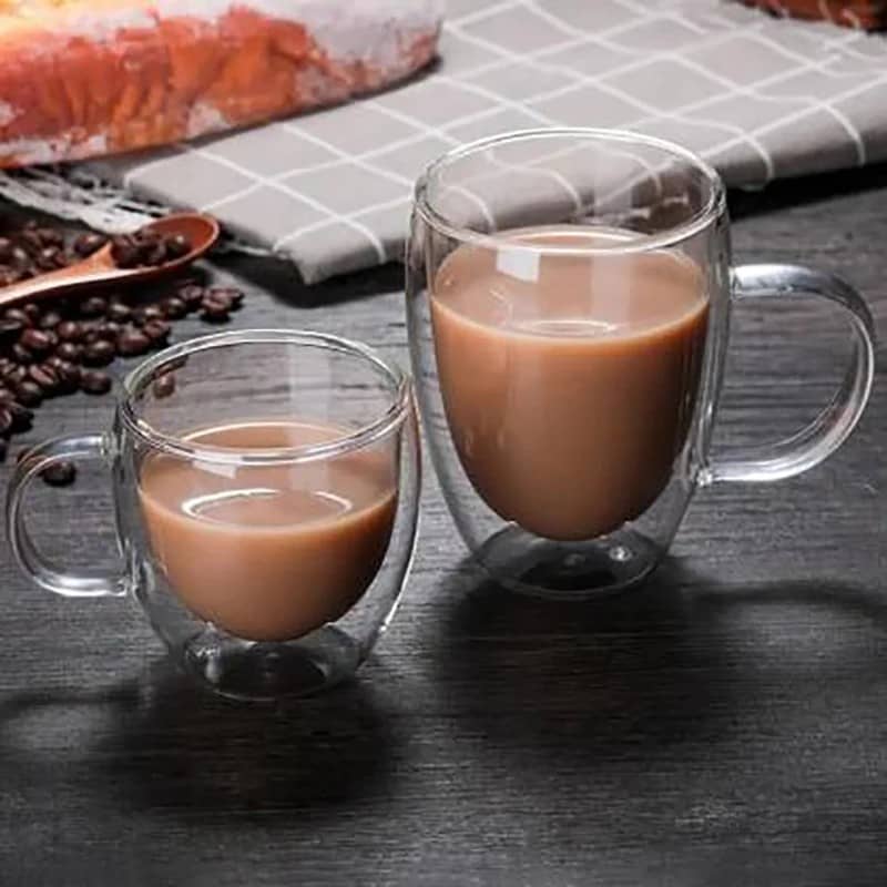 250ml) Doppelwandiges Cappuccino Gla Kaffee Tasse