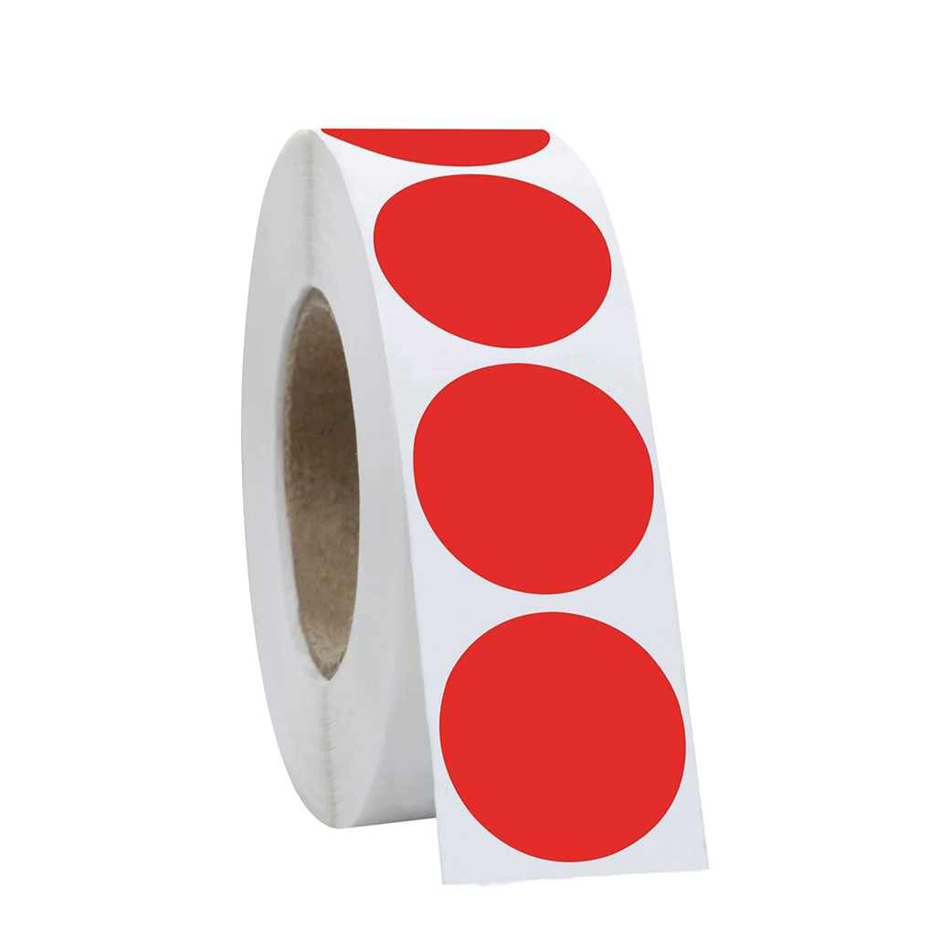 500 Bunte Aufkleber 50x50mm - Selbstklebende Etiketten In 10 Farben