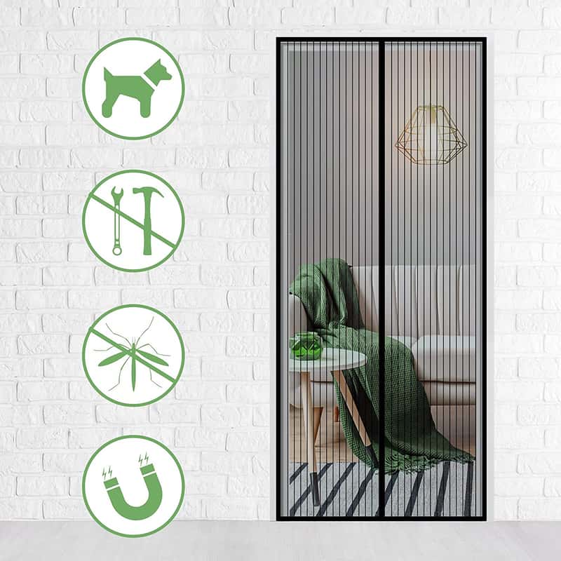 Magnetisch Insekt Tür Display weiß 30 x 150 cm Anti Moskito Netz Fliegen Vorhang 