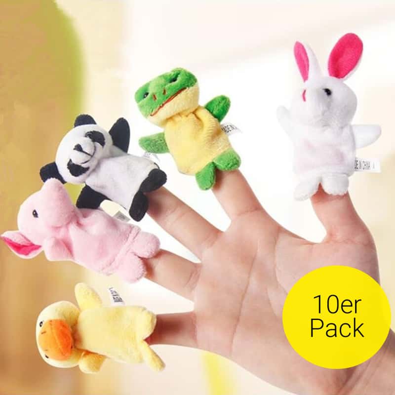 6 Familie Motiv Finger Puppen Spielzeug Set 