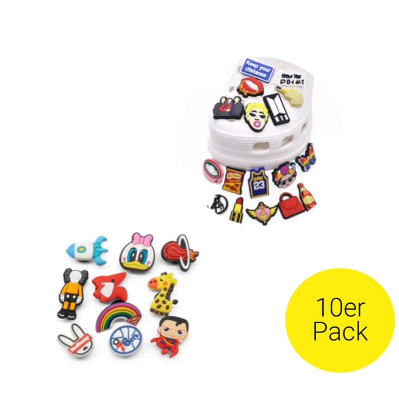 10er Set Schuh Anstecker f r Crocs im Cartoon Design