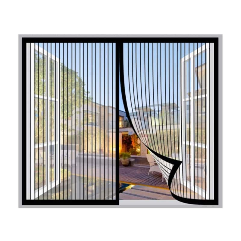 120x150cm) Magnetischer Fenster Insektenschutz Schwarz