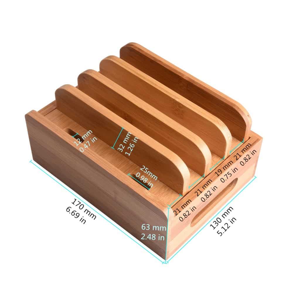 Bambus Handy Tablet Ladegerät Halterung Ständer