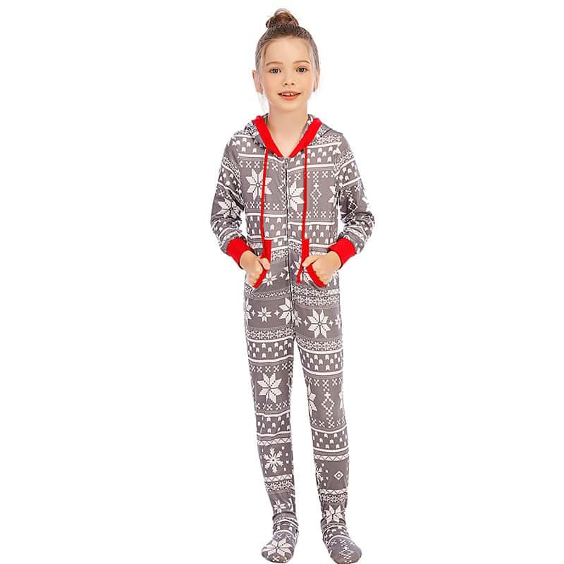 apotheek regisseur Ooit 10-12 Jahre) Kinder Christmas Pyjama Winter Jumpsuit