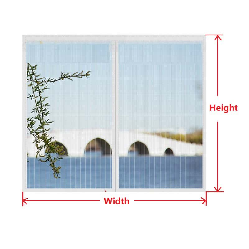 110x130cm) Magnetischer Fenster Insektenschutz Weiss
