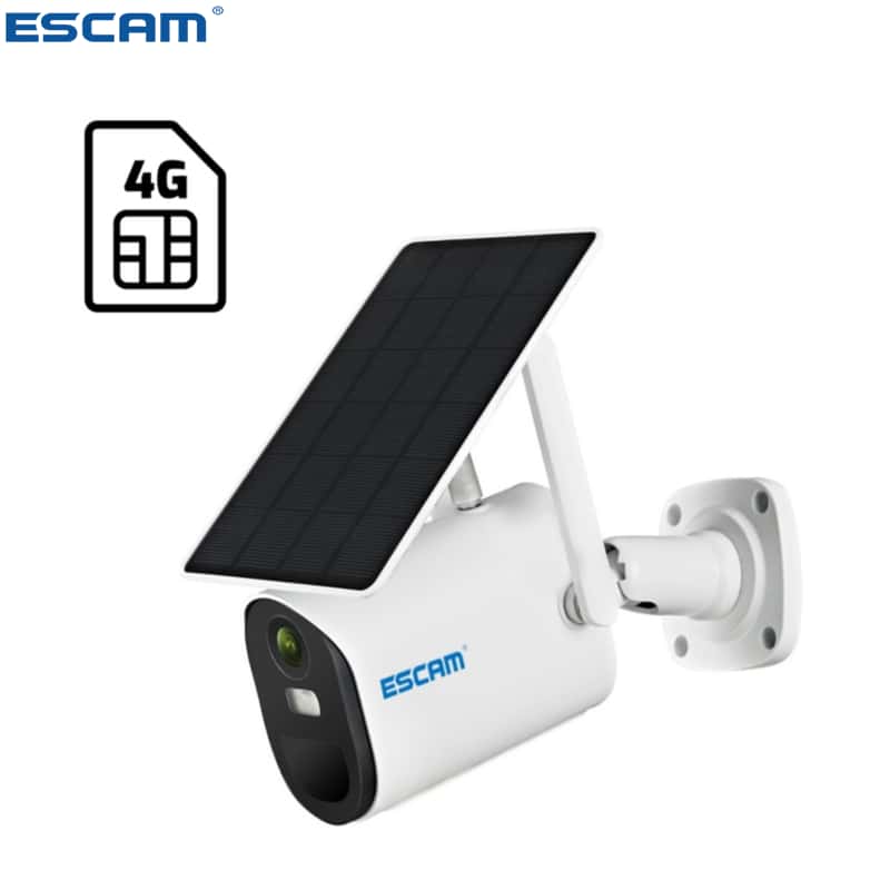 Escam - 4G SIM IR Solar IP Kamera 1080p iOS/Android