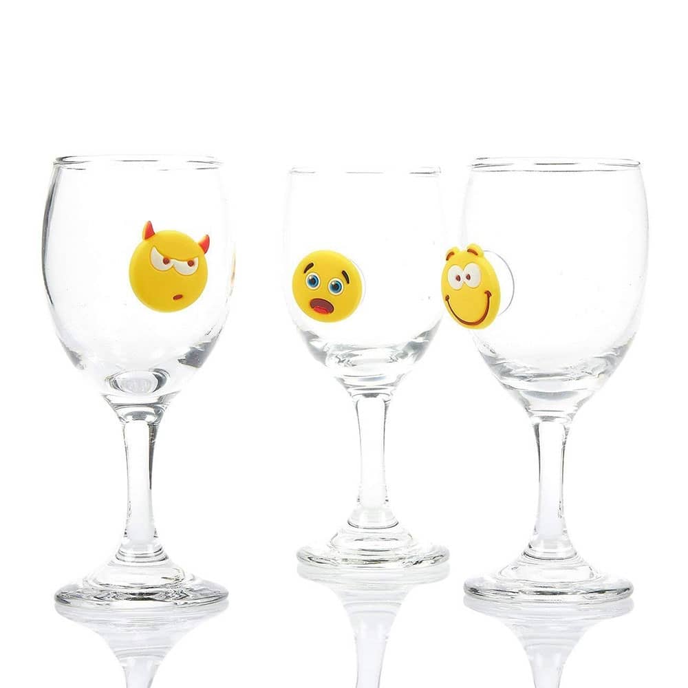 Marqueurs Verre Silicone Forme Requin 6 Pièces Marqueurs De Verre En Silicone - Lot De 6 Couleurs - Réutilisables Pour Marqueur Silicone Résistant Chaleur -40°C 230°C