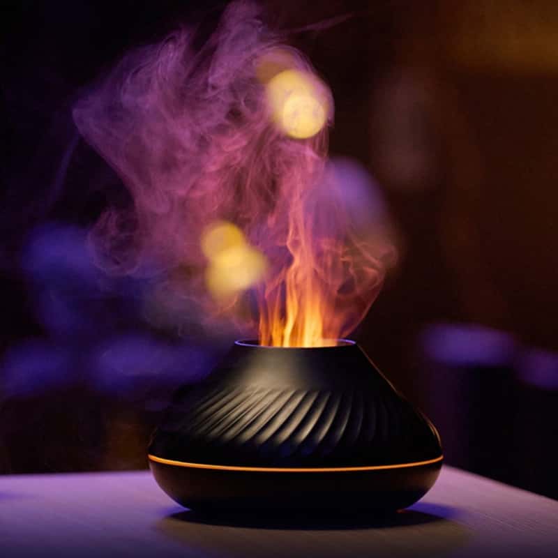 Flamme Vulkan Luftbe feuchter USB Aroma Diffusor ätherische Öle