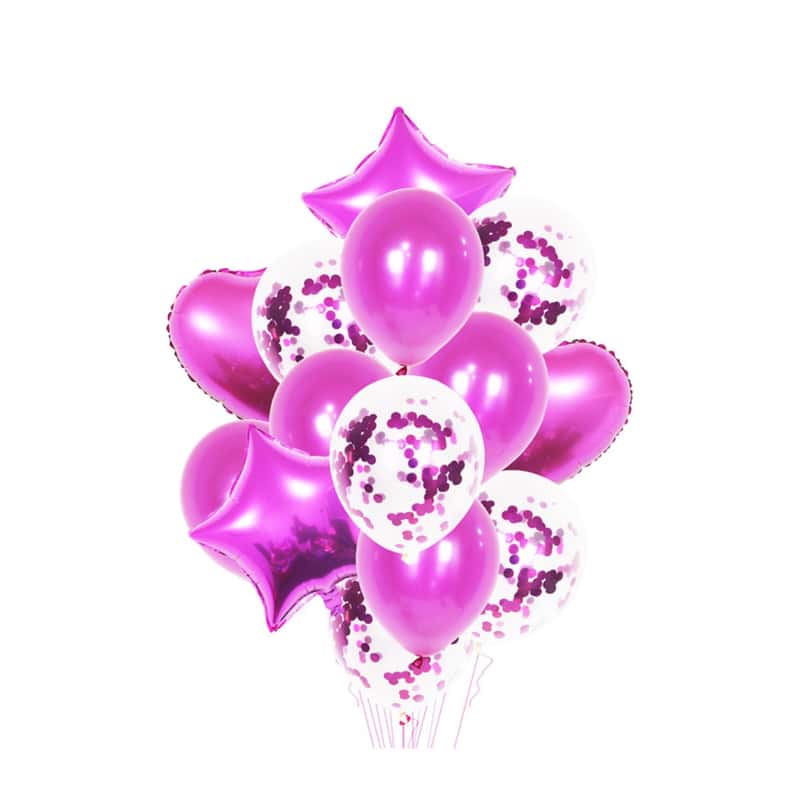 Rose Gold Folie Latex Ballon Set Helium Stern Herz Hochzeit Geburtstag Party 