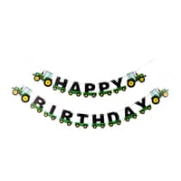 Oblique Unique Happy Birthday Girlande Mit Traktoren – Für Jungs Kindergeburtstag, Ca. 3,20 M Lang