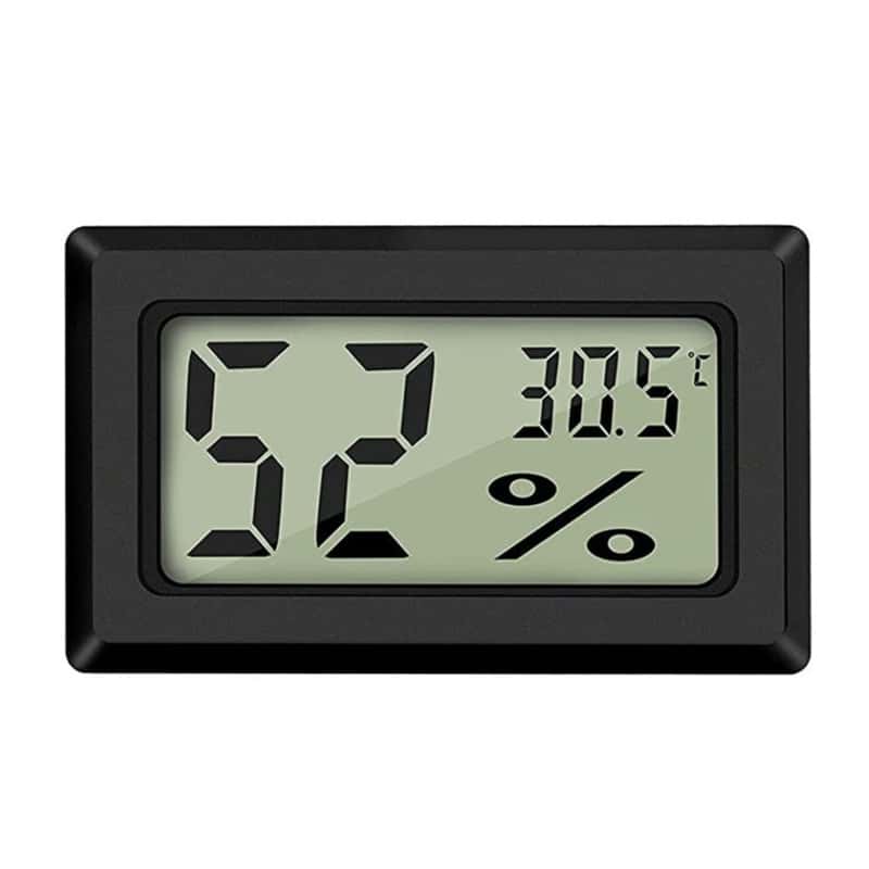 Mini Digital LCD Hygrometer Thermometer in Schwarz