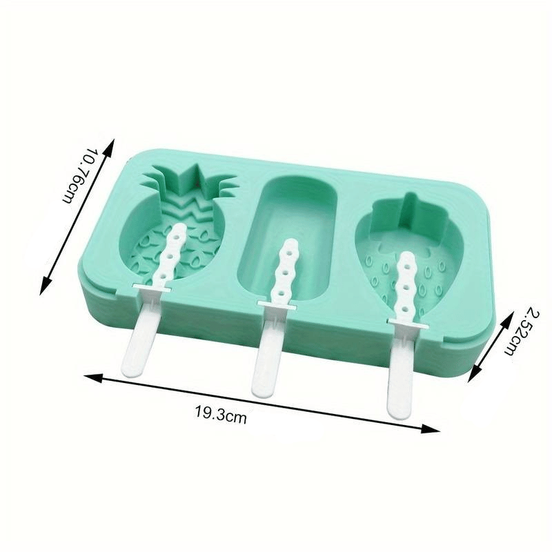 3-fach) Silikon Eis am Stiel Form DIY Glacé Ananas