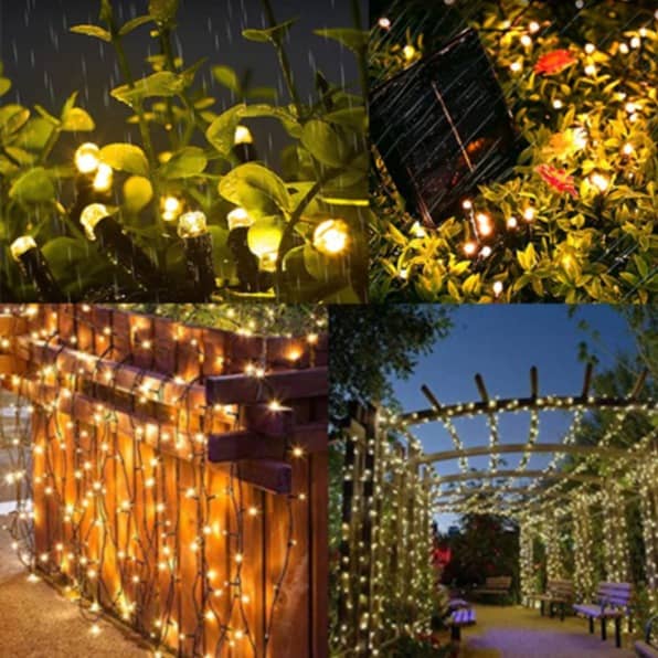 Solar LED Lichterkette Outdoor 22m IP65 Warmweiss