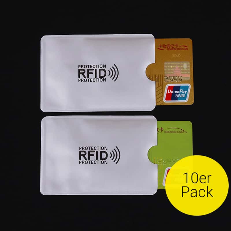 10er Set) RFID Blocker Kreditkarten Schutz Hülle