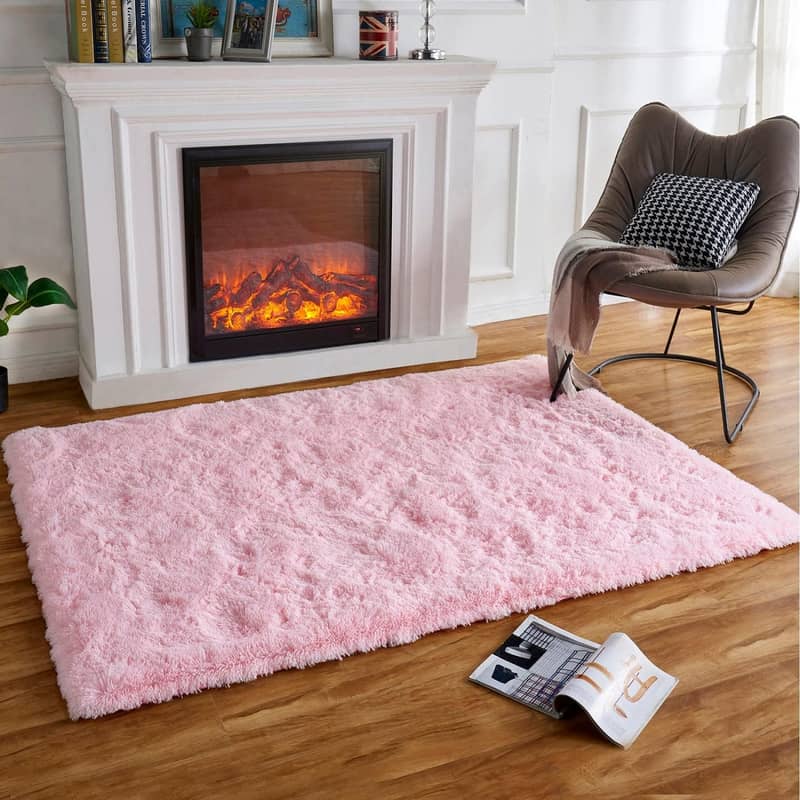 50x80cm) Polyester Teppich Läufer Home Deko Pink