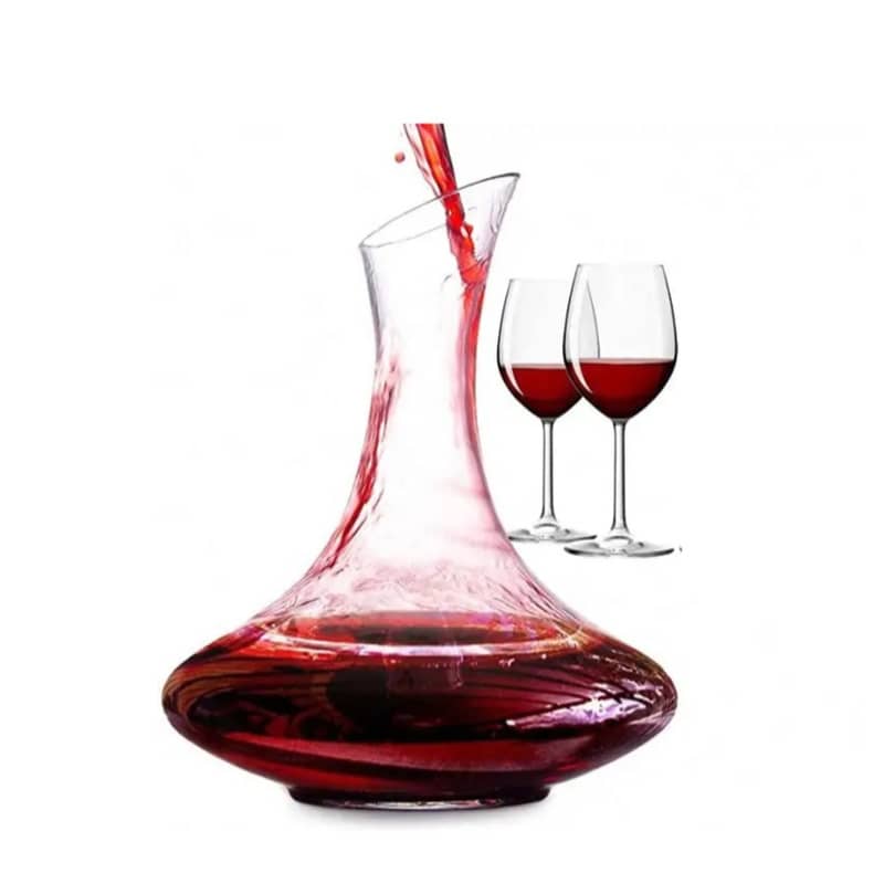 Deko Glas Karaffe Wein Dekanter + 2 Rotwein Gläser