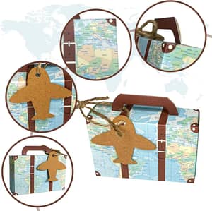 100 StüCk Koffer-Geschenkboxen, Weltkarte, -Kofferboxen