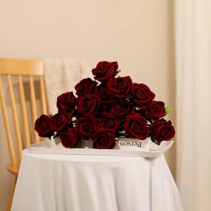 21Fashion Luxus-Türschleife Set – Rot & Hellrosa, Ca. 55x40 Cm