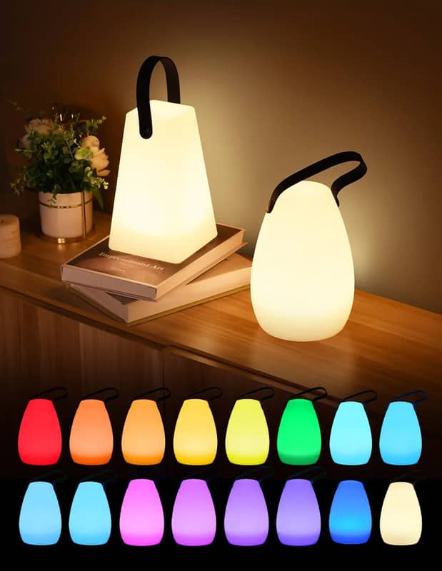 Ø12x27cm) LED Outdoor Lampe USB Hänge Laterne Deko