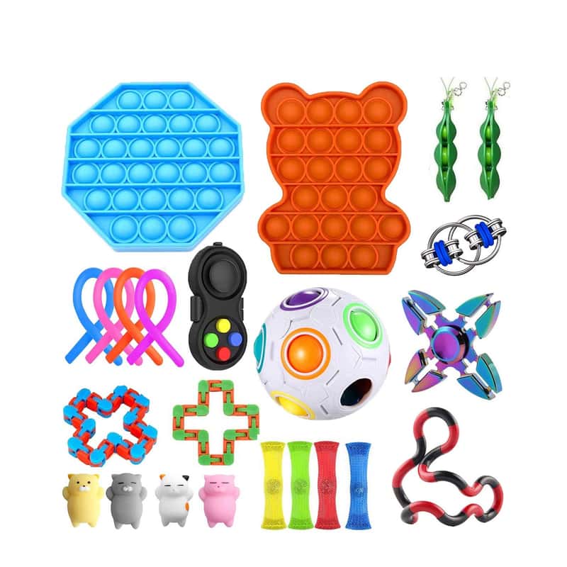 Neu Fidget Spielzeug Sensory Set Popit Bubble Anti Stress ADHS Stressabbau Spiel 