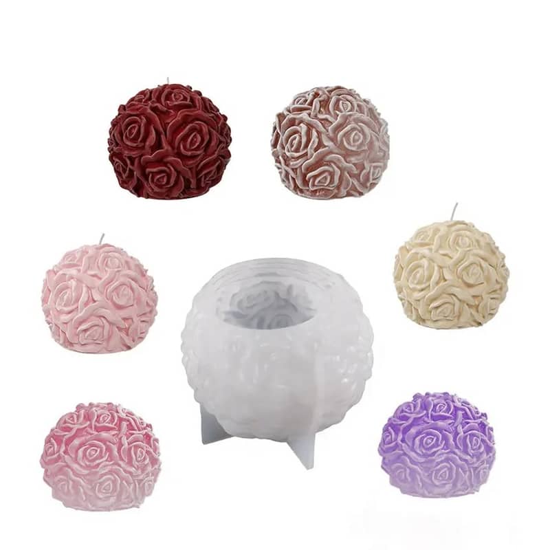 Ø29mm) Silikon Kugel Form DIY Kerzen Giessen Rosen