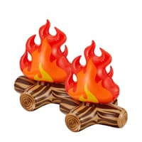 Molyorch 4 Pièces Feu Camp Carton Décoratif, Flamme Fausse Fête Décorative, Décorations Fête Feu Camp, pour Décoration Camping, Feu Camp, Photographier Accessoires